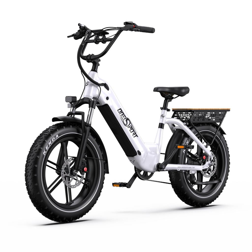 ONESPORT OT08 Electric Bike for Adults, 48V 18Ah Removable Battery 20x4.0 Fat Tire All-Terrain E-Bike with Shimano 7-Speed & APP Control