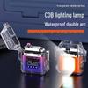 Rechargeable Transparent Flameless Arc Lighter with Power Display, Waterproof, Outdoor Multifunction Lighting