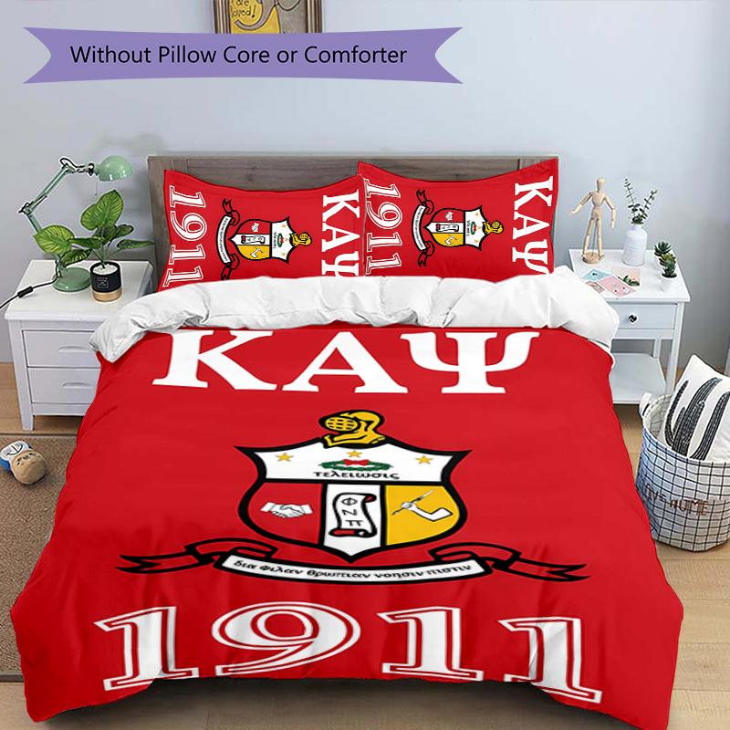 3pcs Kappa Alpha Psi pattern bedding set duvet cover set includes duvet cover &pillowcases, perfect all season bedroom decoration & gift
