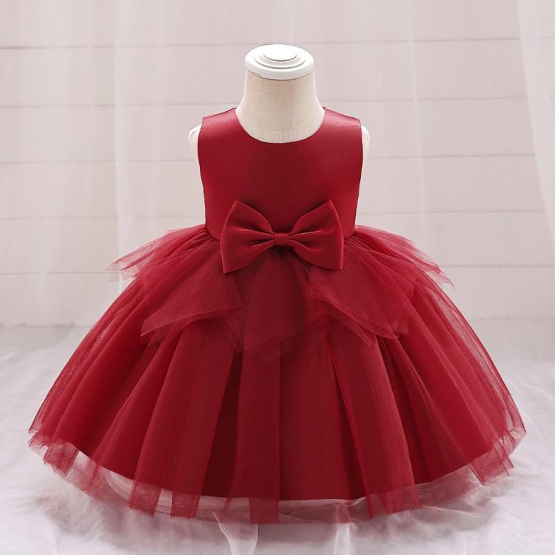 Baby Girls Princess Dress Bowknot Birthday Party Gown Toddler Formal Wear