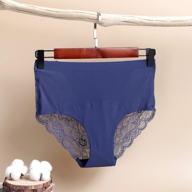Womens Period Underwear With Lace Trim 4-Layer Leak-Proof Antibacterial Cotton Blend Menstrual Panties