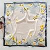 Spring and Summer Graffiti Flowers 71 * 71 Square Scarf Travel Sunscreen Headscarf Practical High-end Scarf for Mother