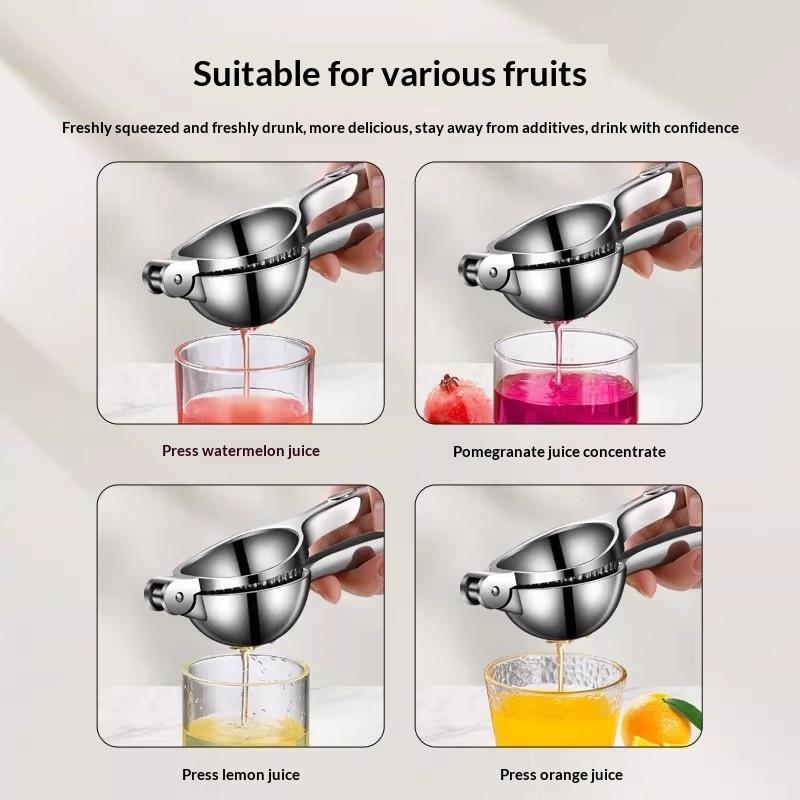 1Pcs Stainless Steel Manual Citrus Juicer High Juice Yield Easy Squeeze Handle For Home Kitchen Fresh Juice Cocktail Making
