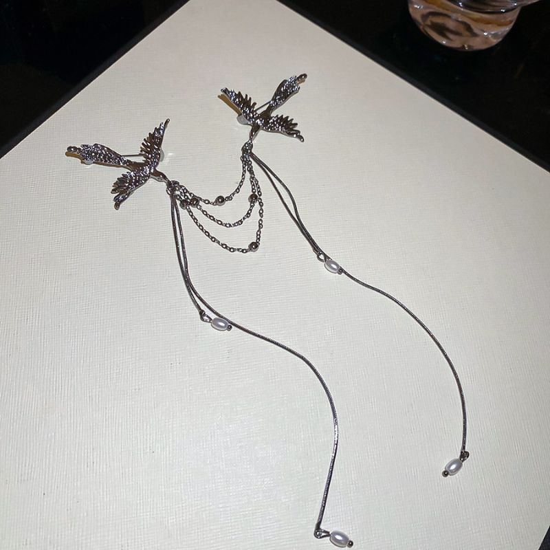 Fire Phoenix Phoenix Brooch Pins Delicate Long Fringe Brooches for Women Men Animal Bird Corsage Clothes Bags Party Accessories