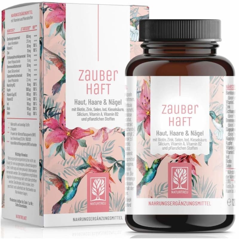 NATURTREU Hair Vitamin 375 Mg, 120 Capsules for Hair, Skin, and Nails