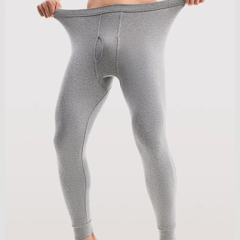 Men's Slim Fit Pure Cotton Warm Trousers - 100% Cotton, Plus Velvet, Ideal for Autumn and Winter