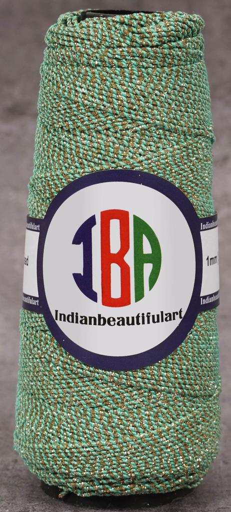 IBA Indianbeautifulart Glitter Cotton Cord 1mm Crafts Thread DIY Beading Crafts Thread String For Bracelet Necklace Jewelry Making