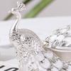 Sugar Bowl Seasoning Jar,Silver Peacock Shape Alloy With lid,Coffee Beans Container,Sugar and Dairy Storage Pots,Kitchen Tools