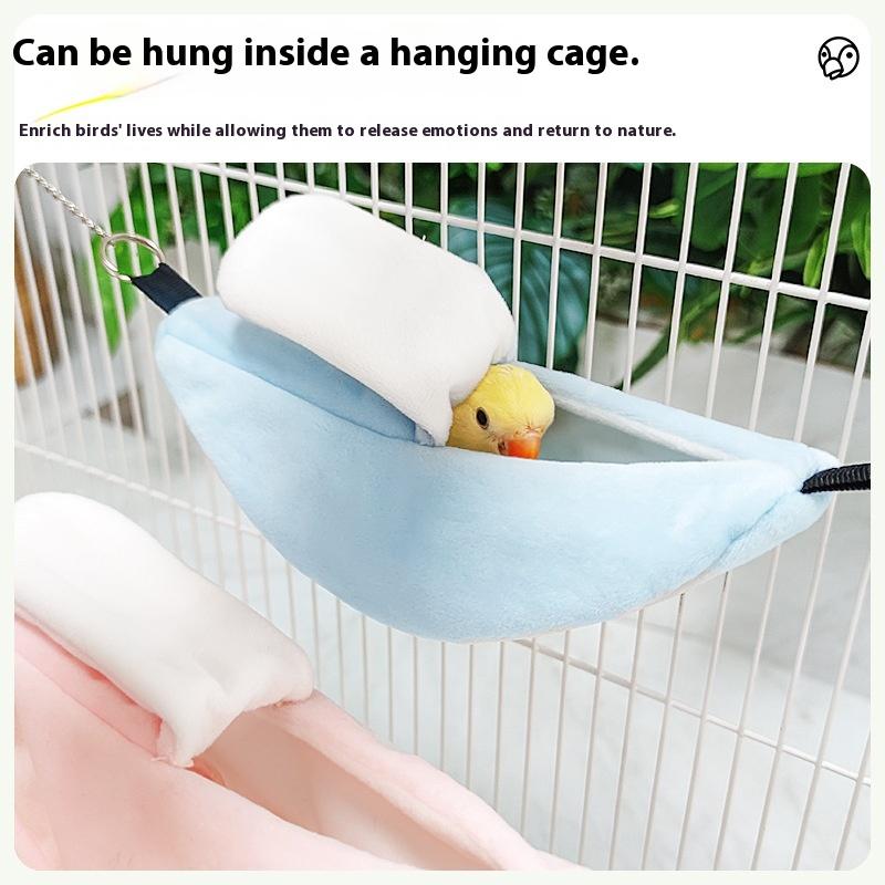 Banana Hamster Bird Rat Soft Bed Hammock Hanging Swing Moon Boat Bed Hanging Nest Bed Small Animals Nest Small Pet Supplies