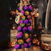Women's Casual Printed 3/4 Sleeve Button Down Top and Wide Leg Pants 2 Piece Set