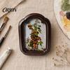 European Carved Frame Retro Photo Frame, Vintage Rustic Picture Resin Arched for Wall Mounting or Tabletop Display Style