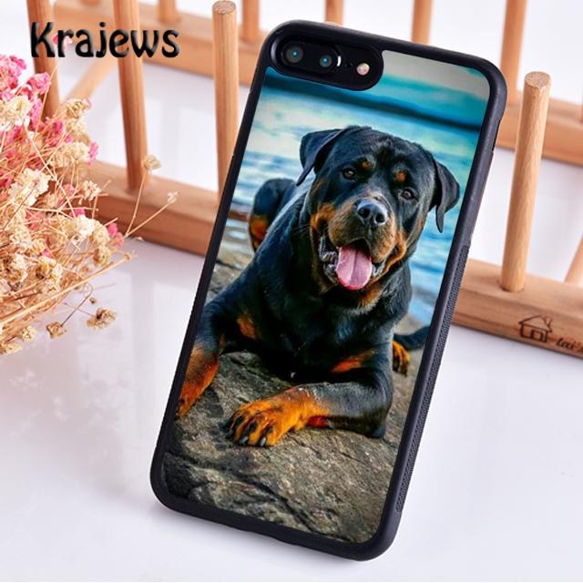 Krajews Cute Dog Puppy Rottweiler Phone Case Cover For iPhone 14 6s 7 8 Plus XR XS 11 12 13 Pro Max Samsung Galaxy S21 S22ultra
