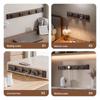 Retro Black Walnut Wood Grain Track Socket with USB Power Strip - Multi-functional British Design