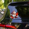 Santa Claus waving sticker, 1 self-adhesive decorative sticker, suitable for Christmas PVC cars and window vinyl