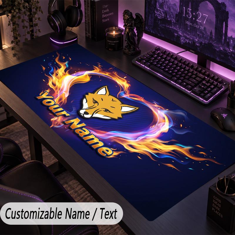Large Mouse PadLeicester City Custom Name Text Personalized Desk Mat Non Slip Gaming Pad