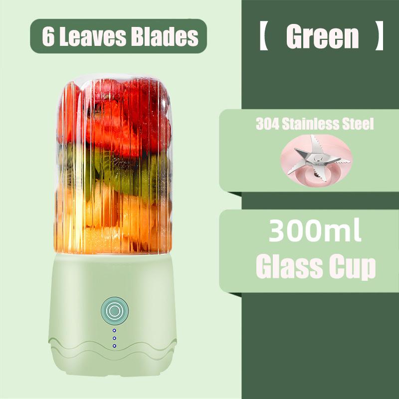 Mini 300ml Fruit Juicer One Button USB Rechargeable Juice Cup Student Sports Portable Blender