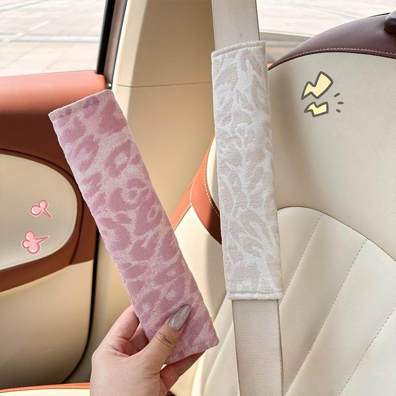 Car Seat Belt Shoulder Cover Leopard Print Children's Car Seat Belt Protective Cover New Car Interior Supplies