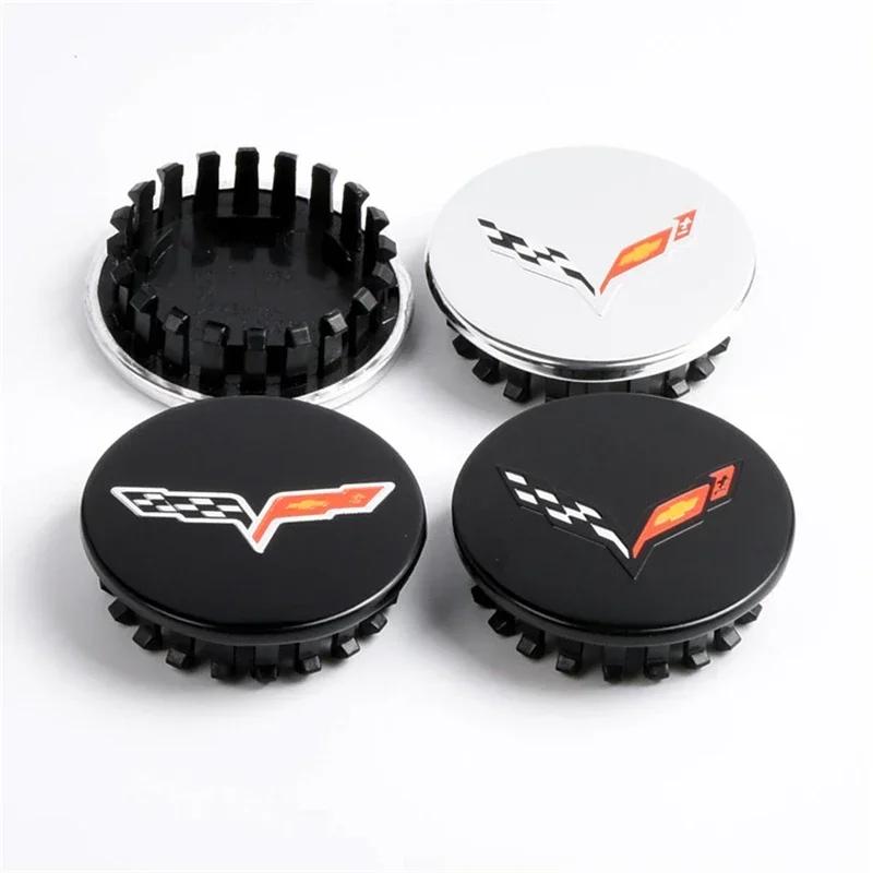 Modyfikacja dla Chevrolet CAMARO SS Logo Corvette 4SZT 68mm Dekielki do felg samochodowych ABS Kołpaki na piasty Opony Dekoracja Zamienna