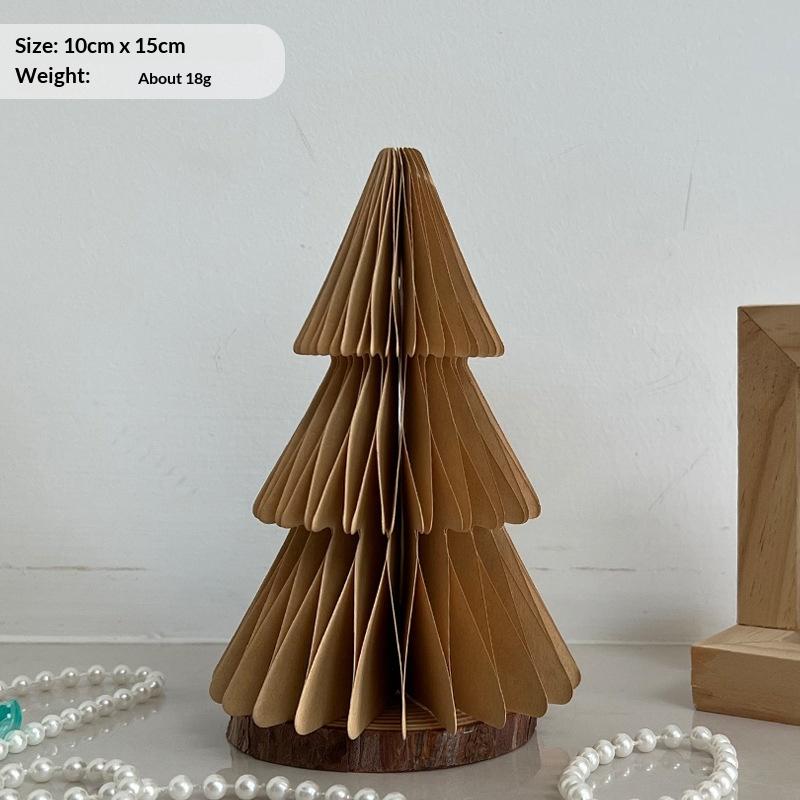 Stor Julgransprydnad 3D Honungskaka Vikbart Papper Julgran Navidad Dekorationer Skrivbord Hängande Juldekor