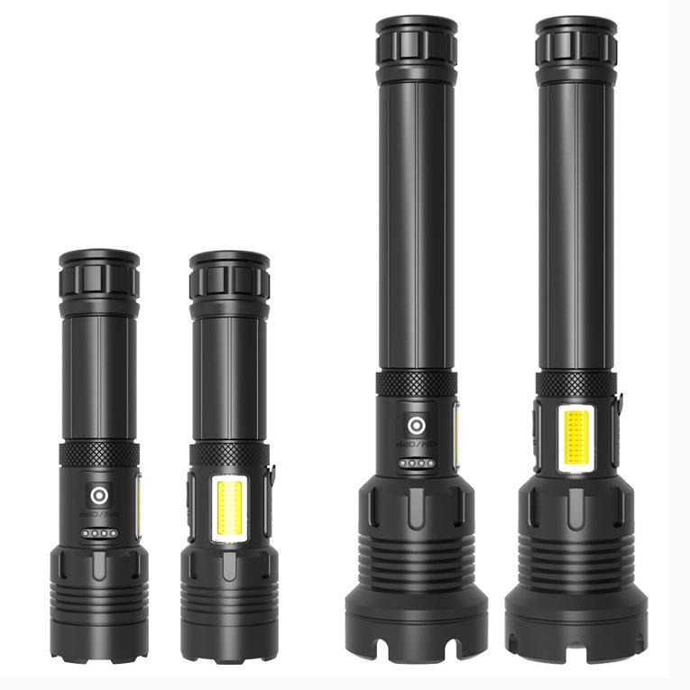 High-Powered Outdoor Flashlight - XHP160 & P90/P70 Emergency Rechargeable Camping Light