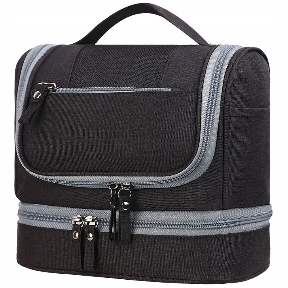 Men' Women' Travel Cosmetic Bag Tourist Cosmetic Case Mix150_Black