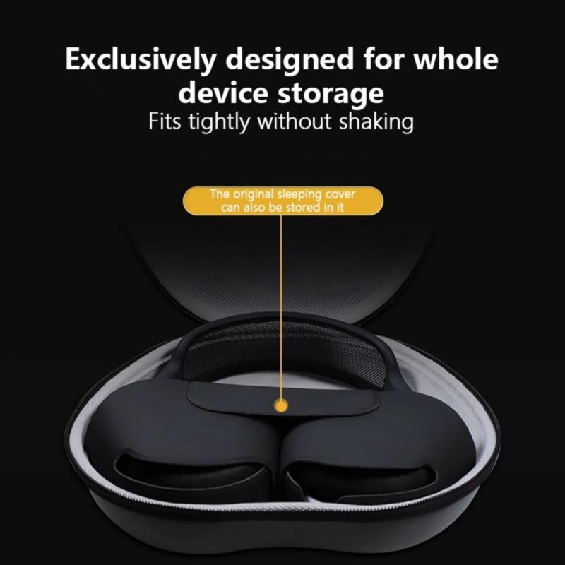 Scratchproof Storage Box for Wireless Headphone Protector Case with Mesh Pocket Travel Carrying Pouch Hard Organizers