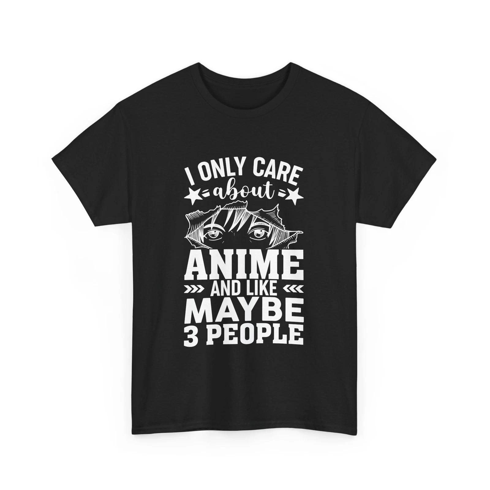 Manga Style T-Shirt | Anime Lovers Tee | I only care about Anime T-Shirt S