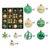 42 Buc. Ornamente Pictate pentru Globuri de Crăciun Set Decor Agățat din Plastic pentru Brad și Petrecere Incasabile Ușoare Festive Decor de Casă