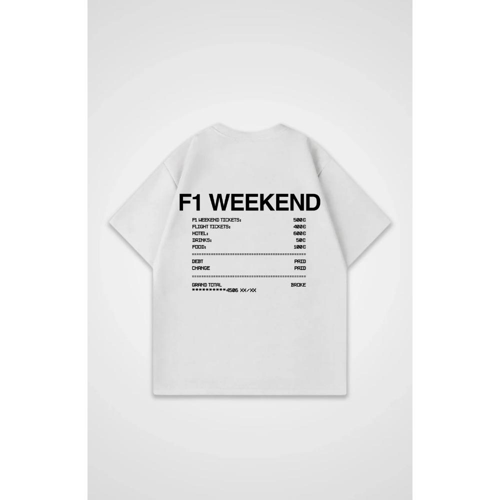 

Летняя новая футболка F1 Weekend, футболка с принтом гонщика, летние новые легкие и тонкие мужские и женские топы с короткими рукавами S