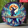 Retro Metal Tin Sign Round Wall Art Home Decor Bedroom Living Room 20x20cm