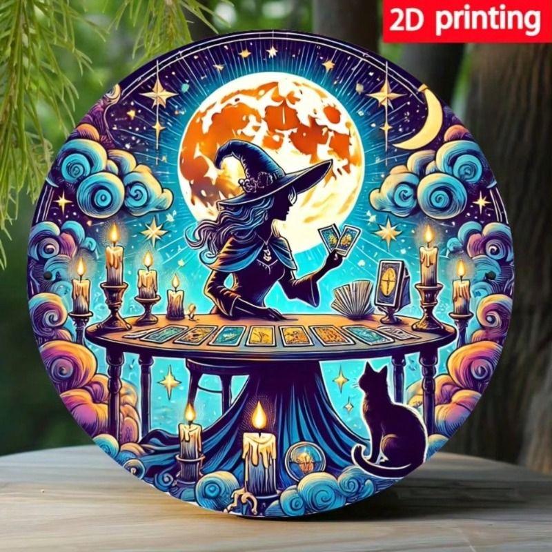 Retro Metal Tin Sign Round Wall Art Home Decor Bedroom Living Room 20x20cm