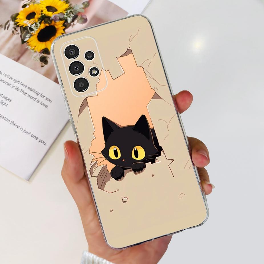 For Samsung Galaxy A13 Case A23 A33 A53 5G Cute Painted Cover Clear Silicone Soft TPU Phone Case For Samsung A53 A 13 23 33 Bags