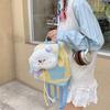 Otter Style Forest Puppy Puppet Cartoon Backpack Student Bag With Drawstring