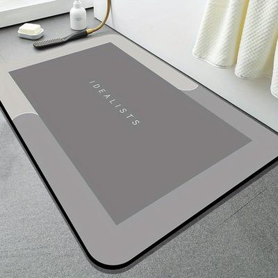 Soft Diatomaceous Earth Bathroom Mat 1750g/m ² Bathtub Absorbent Foot Mat, Entrance Door Mat, Machine Washable Small Carpet