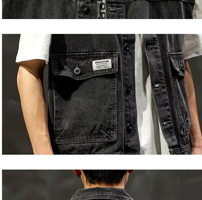 Men's Stylish Denim Vest: New Spring/Autumn Sleeveless Jacket, Versatile Loose-Fit Waistcoat
