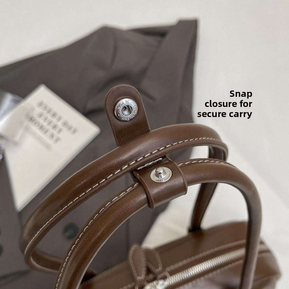 Korean Ins Style PU Hobo Bag Large Capacity Underarm Bag Vintage Women PU Shoulder Bag  Travel