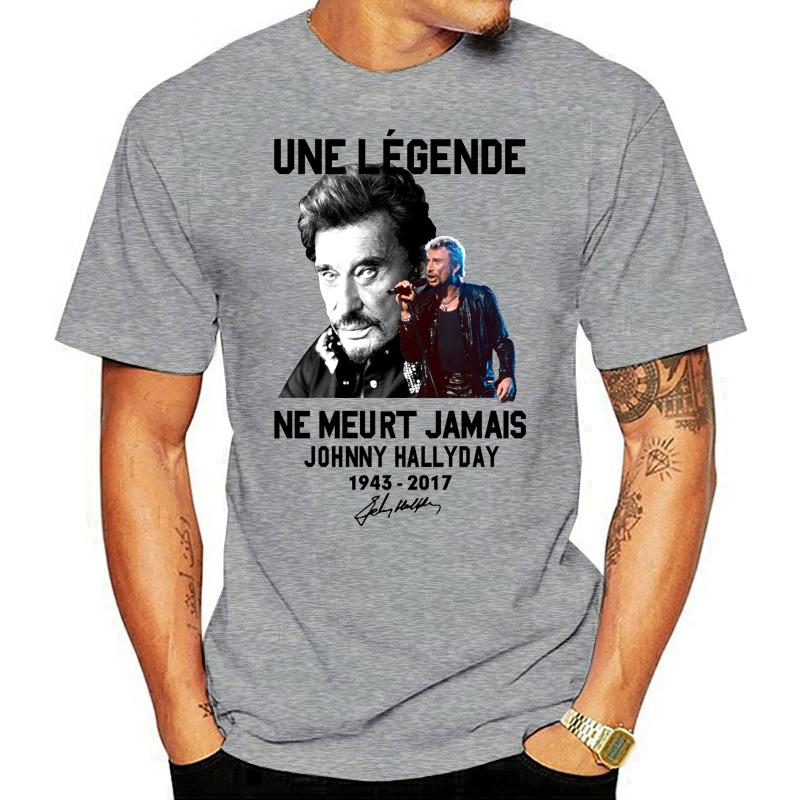 

Men Funny T Shirt Fashion tshirt Une Legende Ne Meurt Jamais Johnny Hallyday 1943-2017 Women t-shirt 3XL