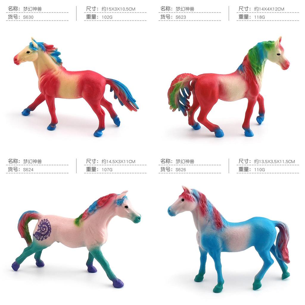 Western Mythology Creature Unicorn Pvc Decor With Realistic Design For Kids Playroom