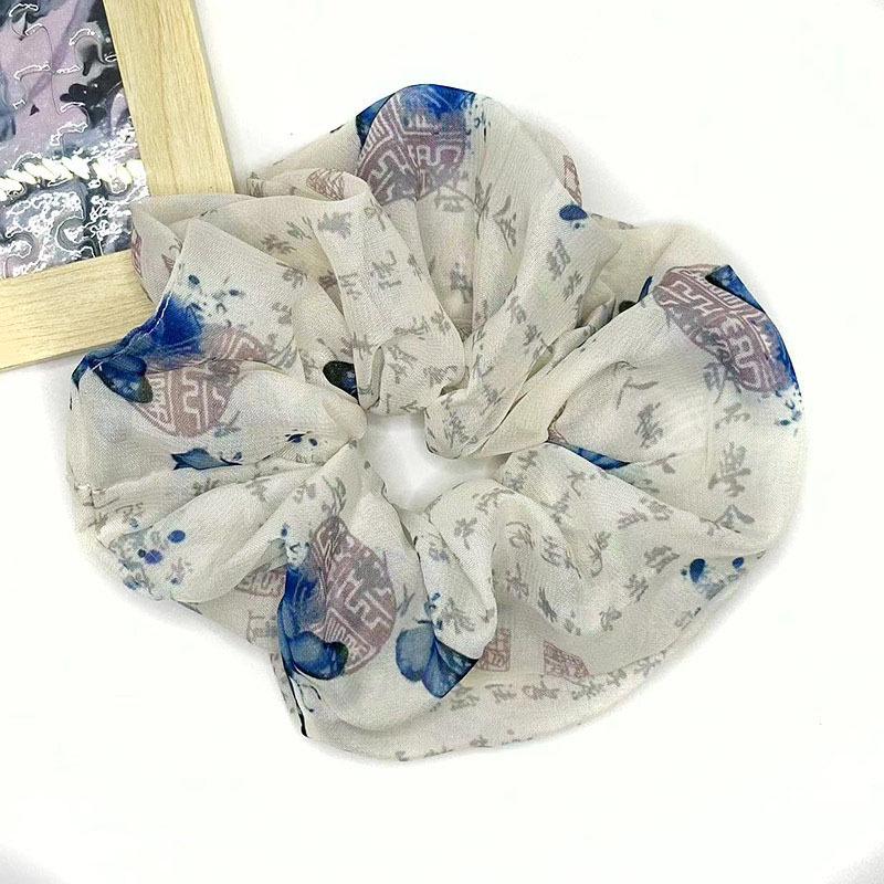 Elegant Retro Chinese Ink Painting Hair Tie - Women s Stylish Hair Accessory