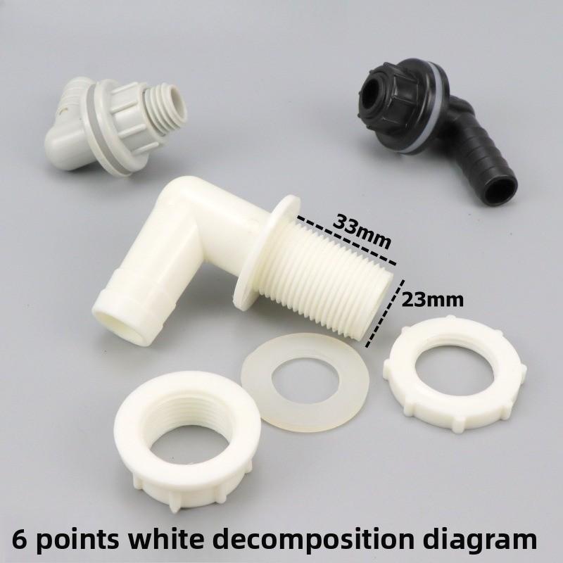 Kunststoff 3/8 "Gewinde auf 14mm 90 Grad Winkelstück Drainage Aquarium Fisch Tank Drain Adapter Garten Bewässerung Wasser Anschlüsse Gelenke