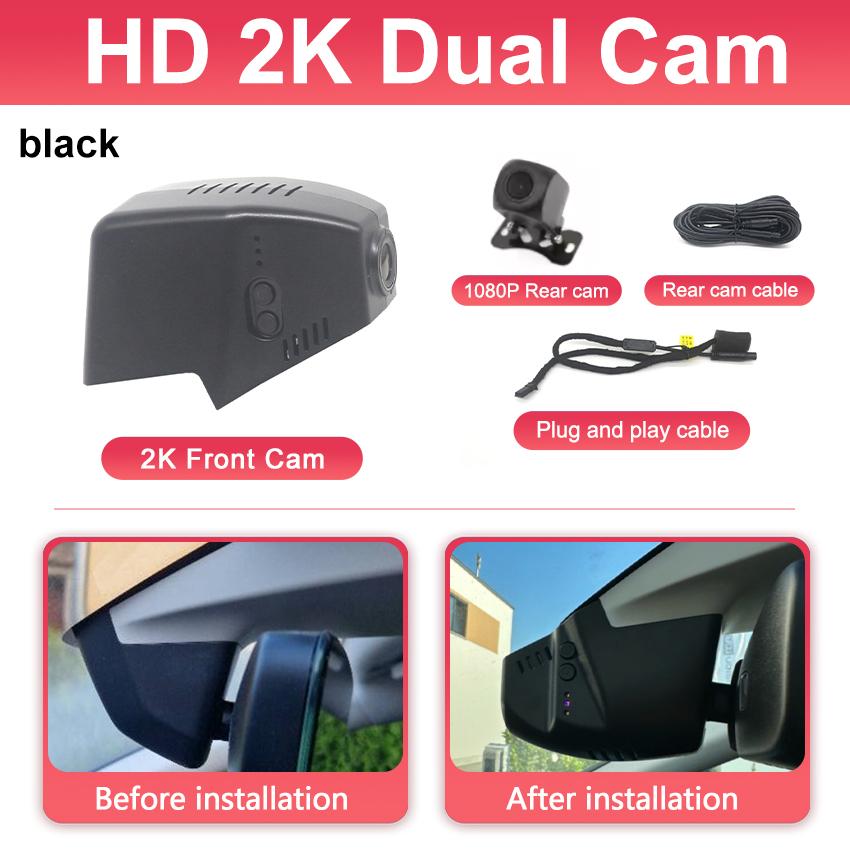 Plug and Play Dashcam 4K 2160P 77mm for Volkswagen VW Passat B8 CC Allspace Atlas Golf Arteon Sharan Magotan Dash Cam Car DVR