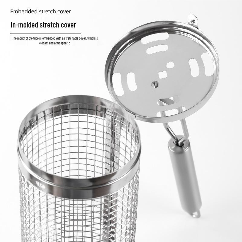 Drehbarer Grillkorb mit Einzelgriff für Outdoor-BBQ