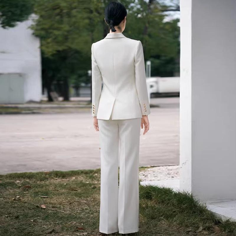 Women's Professional Slim Fit White Executive Suit Set