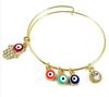Korean Style Rhinestone Buddha's Hand & Eye Fatima Evil Eye Bracelet Anklet
