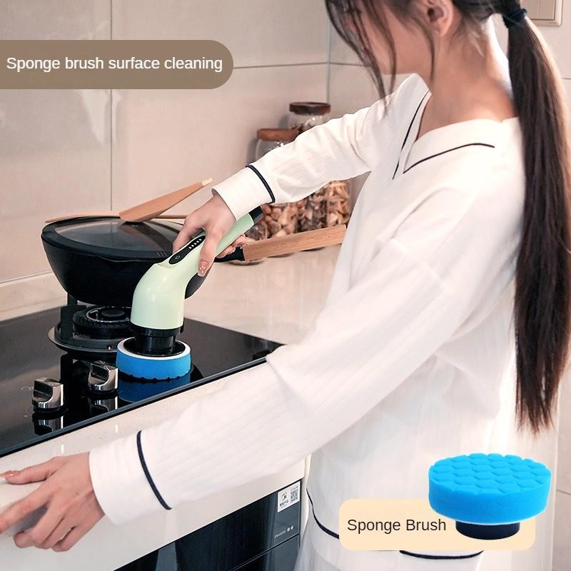 Household Kitchen Spin Scrubber Handheld Powerful Cleaning Tool Multifunctional Wireless Electric Cleaning Brush