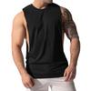 Men Muscle Fit Sleeveless Tank Top With Side Cutout Workout Gym Shirt