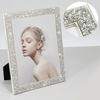 5/6/7 Inch Photo Frame Shiny Rhinestone Edge Electroplated Stainless Standing Anti-skid Luxury Oblong Glitter Wall Mounting Table Top Display Picture