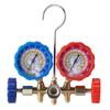 3-Way AC Diagnostic Manifold Gauge Set Fits for R134A, R22, R12, R502 Refrigerant, AC Gauge Set with 5 ft Hoses, Couplers, Can Tap for Car A/C System