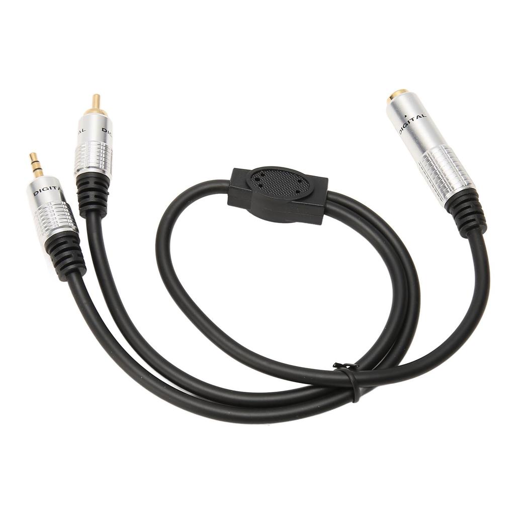 6.35mm To 3.5mm RCA Cable Female To Male Gold Plated Plug Socket Sound Splitter Cord 1.6ft