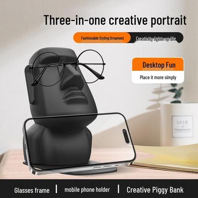 Kreativer Multifunktionaler Desktop-Handyhalter & Brillenständer mit Sparschwein-Funktion